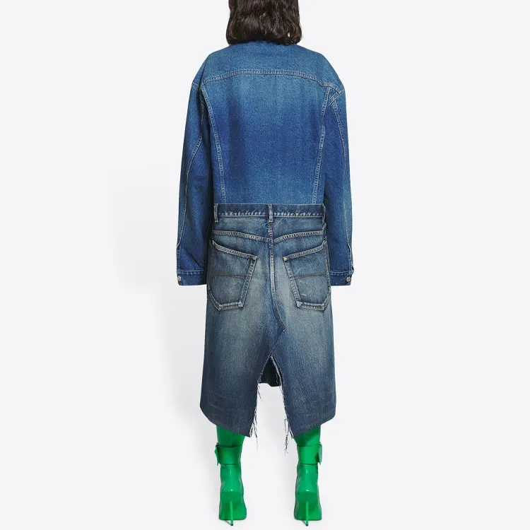 Balenciaga FW21 Long Sleeved Dresses Women's Blue-2
