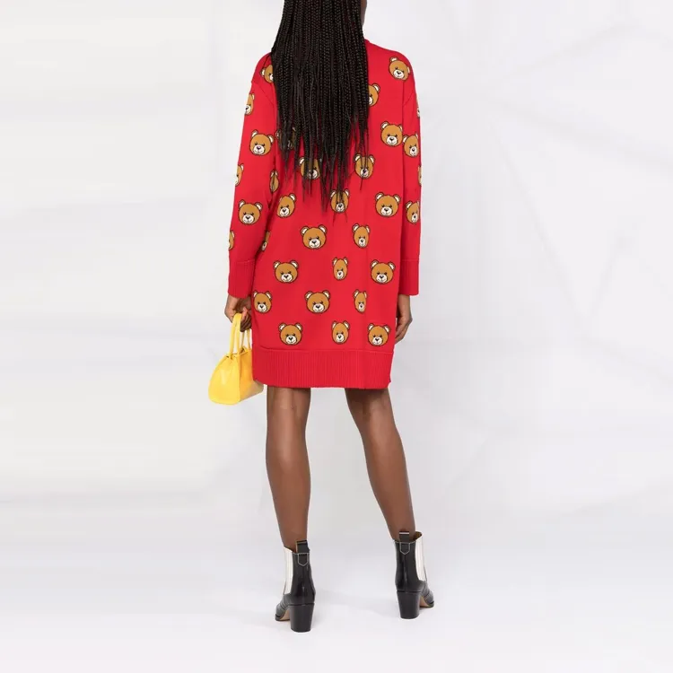 MOSCHINO Long-Sleeved Dresses Women's Red-2