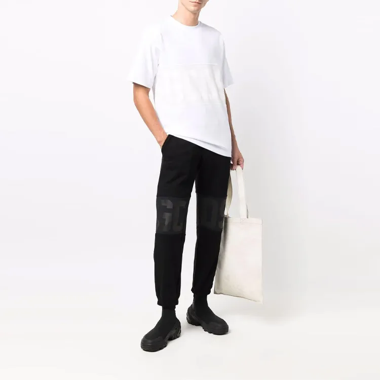 GCDS Logo Print Crewneck T-Shirt-1