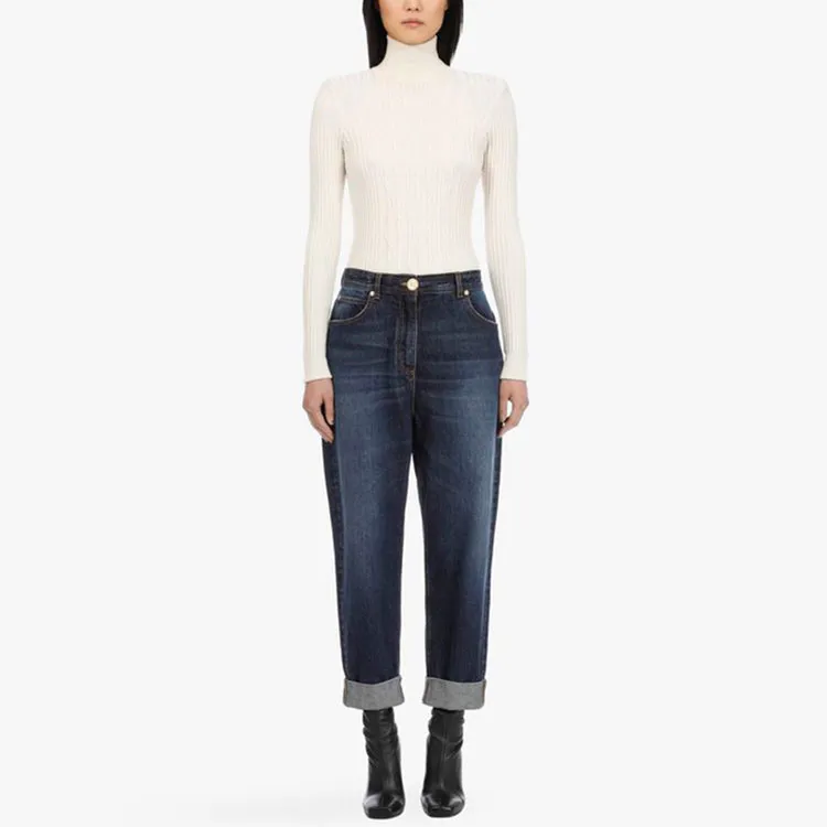 BALMAIN Jeans Women's Dark Blue-2