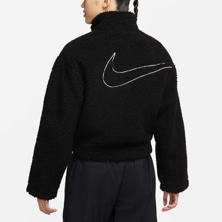 Nike Cropped Coats Women's Black-3