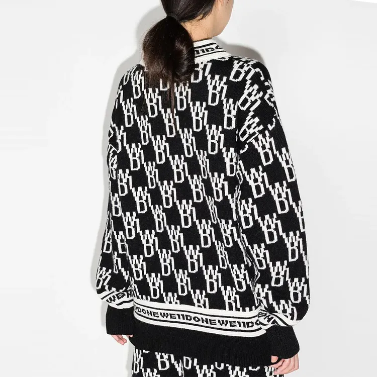 WE11DONE All-over Logo Crew-neck Jumper-2
