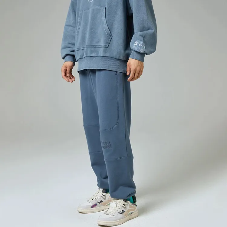 LINING Badfive Knitted Sweatpants Men Slate Blue-3