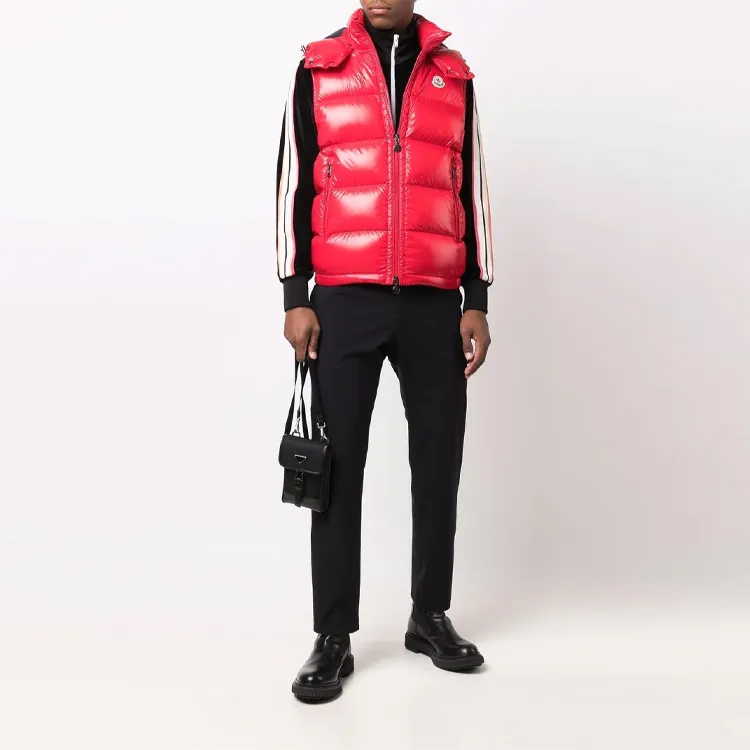 Moncler Bormes Series Vests Men Red-1