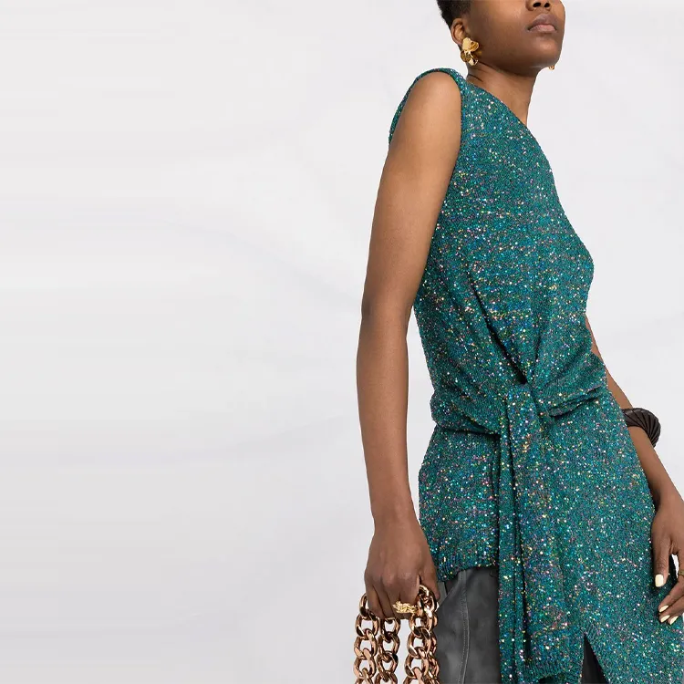 LOEWE Sleeveless Dresses Women's Green-2
