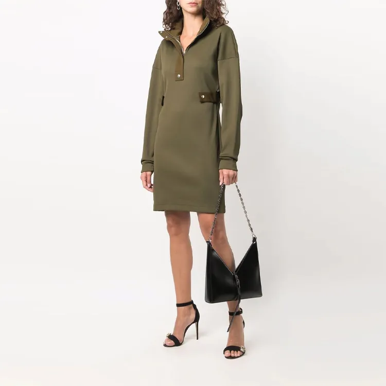Givenchy Long-Sleeved Dresses Women's Green-1