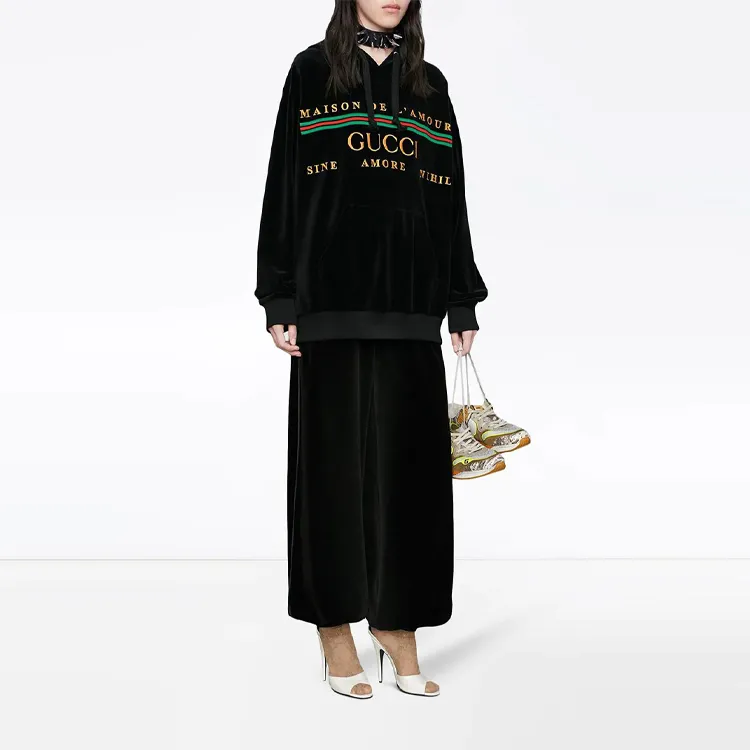 GUCCI Knitted Sweatpants Women's Black-1