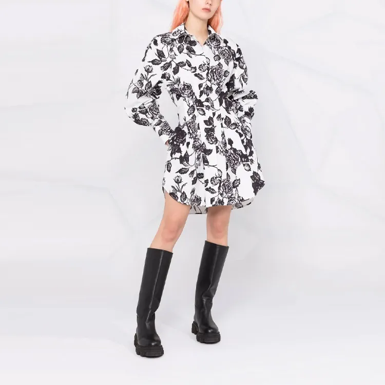MSGM Long-Sleeved Dresses Women's White-1