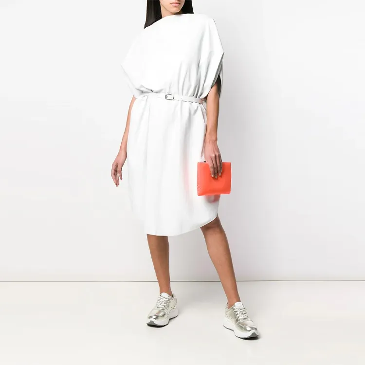 MM6 Maison Margiela Short-Sleeved Dresses Women's White-1