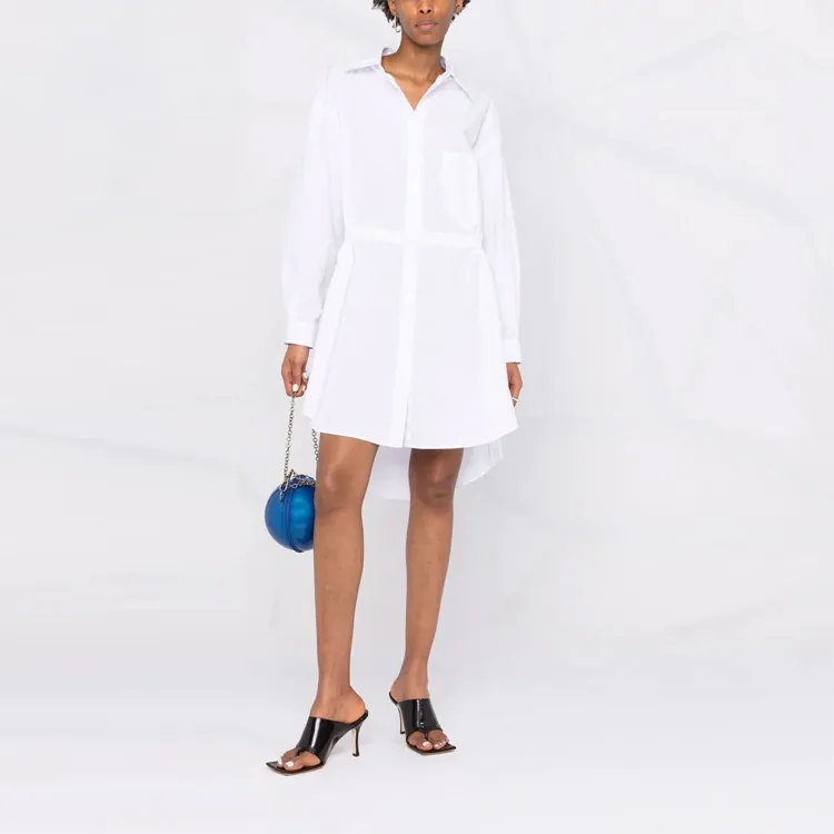 MM6 Maison Margiela Long Sleeved Dresses Women's White-1