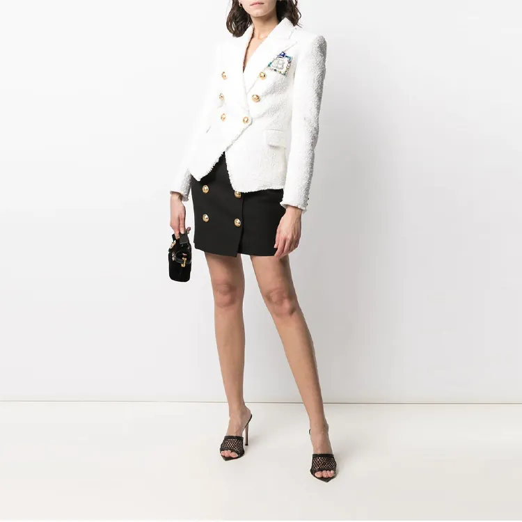 BALMAIN FW21 Casual Short Skirts Women's Black-1