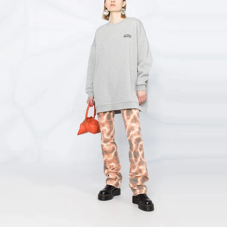 GANNI Software Isoli Drop Shoulder Sweatshirt 'Paloma Melange'-1
