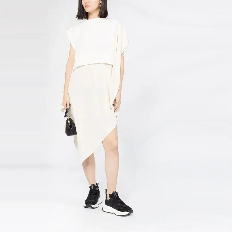 MM6 Maison Margiela Short-Sleeved Dresses Women's White-1