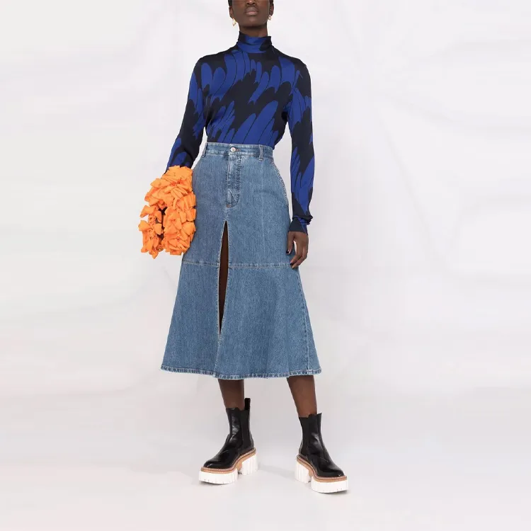 Stella McCartney Denim Short Skirts Women's Blue-1
