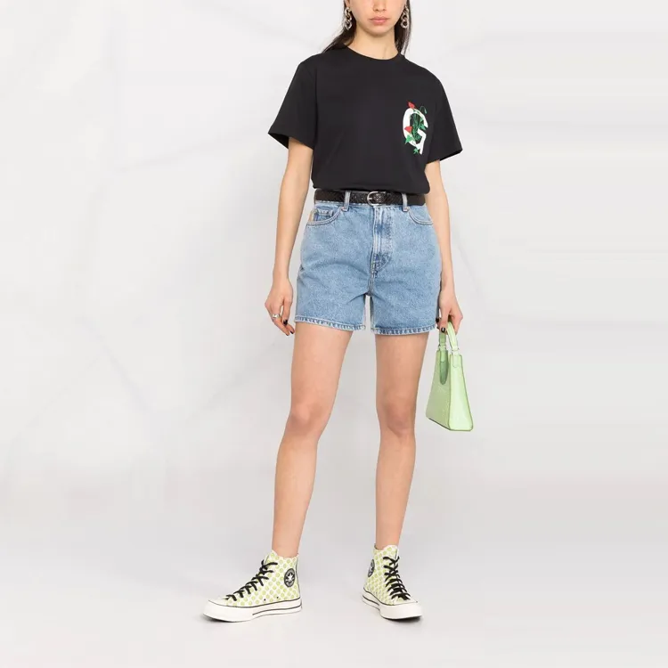 GANNI Denim Shorts Women's Blue-1