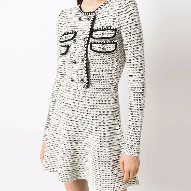 Self portrait Long Sleeved Dresses Women's White-6
