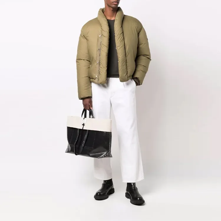 AMBUSH FW21 Solid Color Stand Collar Loose Fit Down Jacket Unisex Green-1