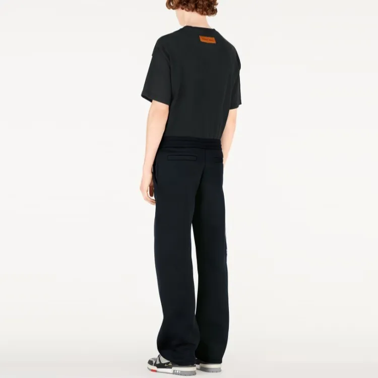 LOUIS VUITTON New Quarterly Products Of LV Knitted Sports Pants Men's Black-2
