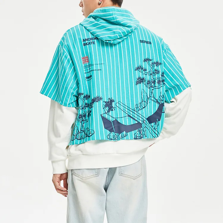 LINING Skateboard Sweatshirts Men Champagne White Ice Crystal Green-3