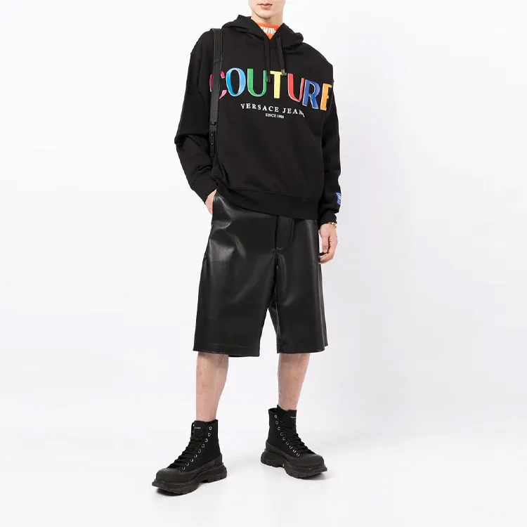 VERSACE JEANS COUTURE Logo-print Cotton Hoodie-4