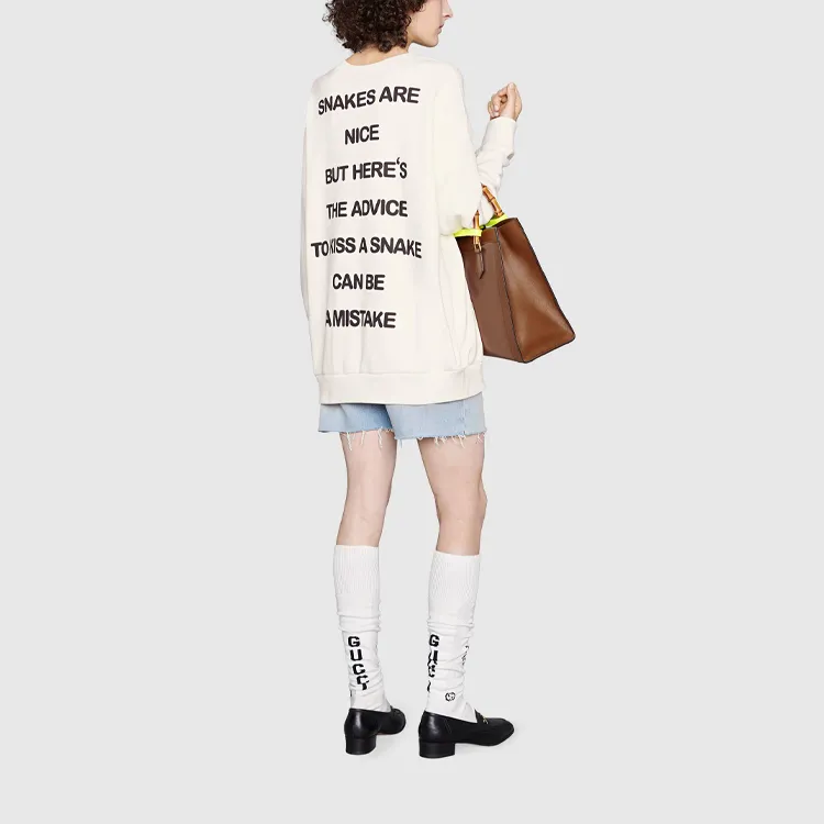 GUCCI Cat Eyes print Bead embellished Sweatshirt-4