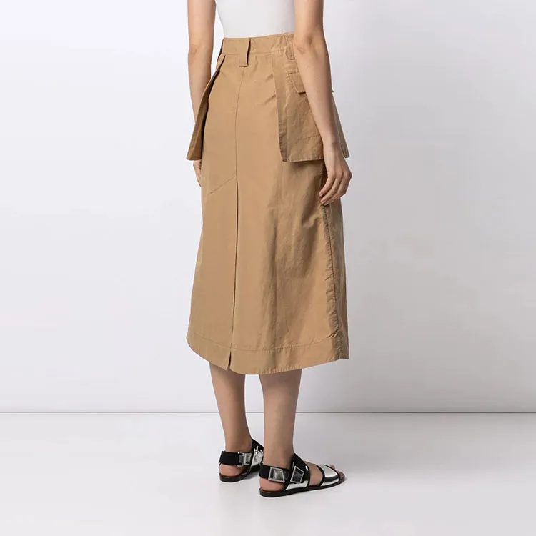 GANNI Casual Long Skirts Women's Brown-2
