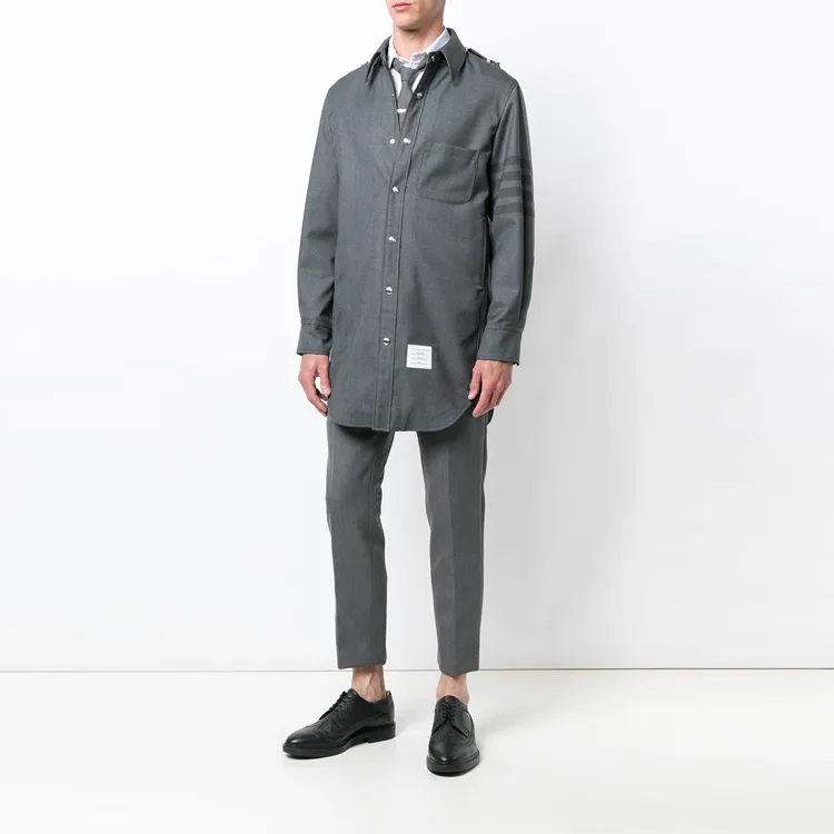 THOM BROWNE Jackets Men Gray-1