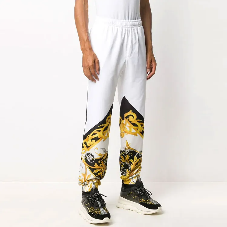VERSACE Knitted Sweatpants Men White-3