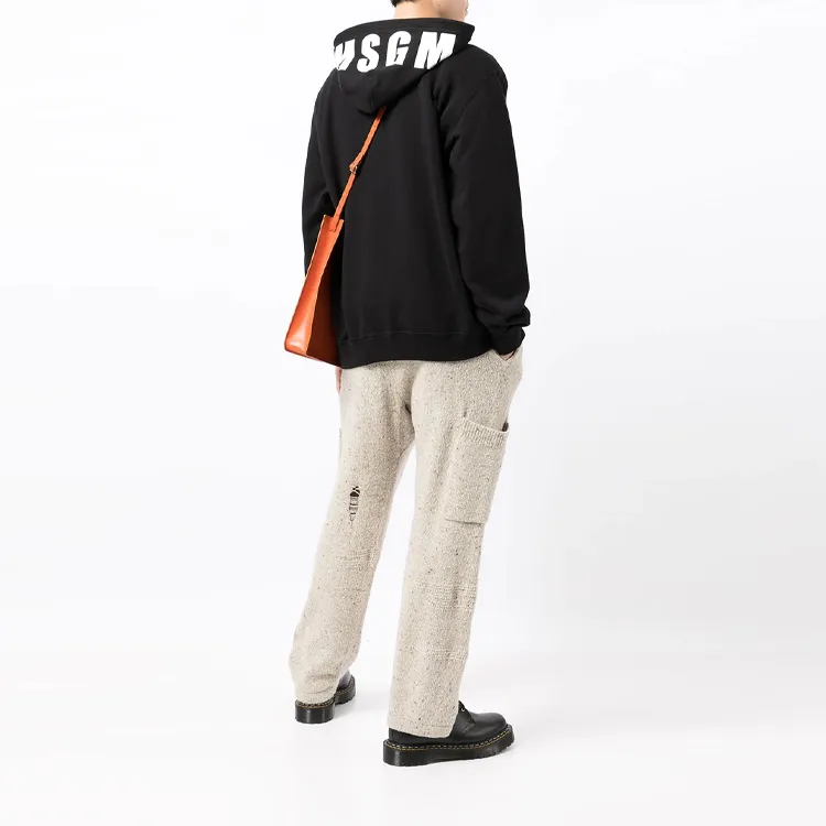 MSGM Logo Printed Drawstring Hoodie-3
