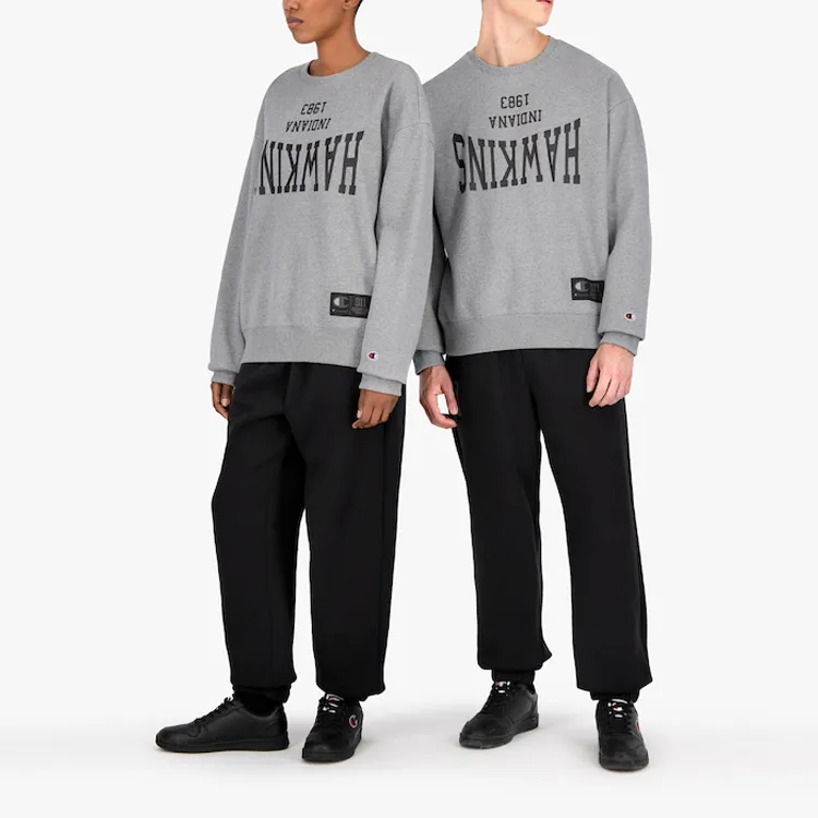 Champion X Stranger Things Sweatshirts Unisex Gray-1