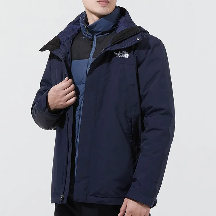 THE NORTH FACE Waterproof And Windproof To Keep Warm Windbreaker Jacket Men's Dark Blue-3