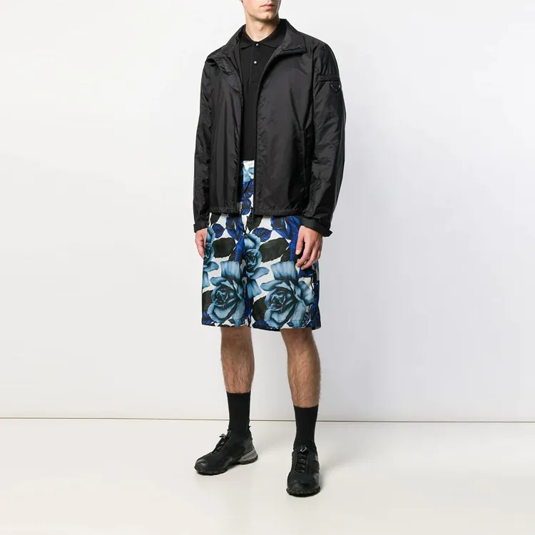 PRADA Casual Shorts Men Blue Black-1