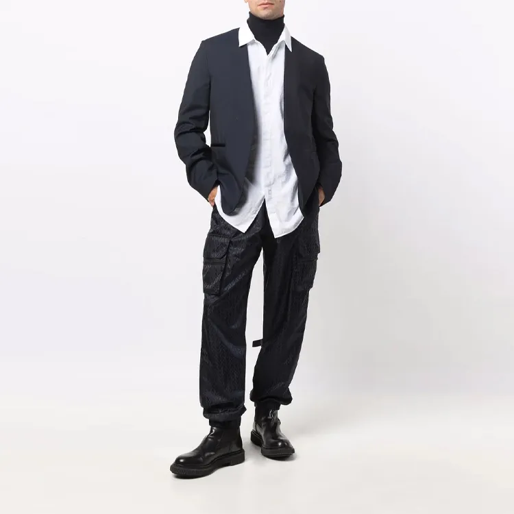 Valentino Cargo Pants Men Dark Blue-1