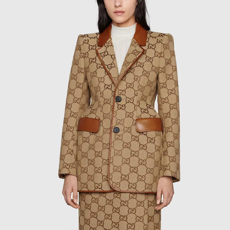 GUCCI X Balenciaga The Hacker Project Maxi Gg Hourglass Jacket Beige/Ebony-1