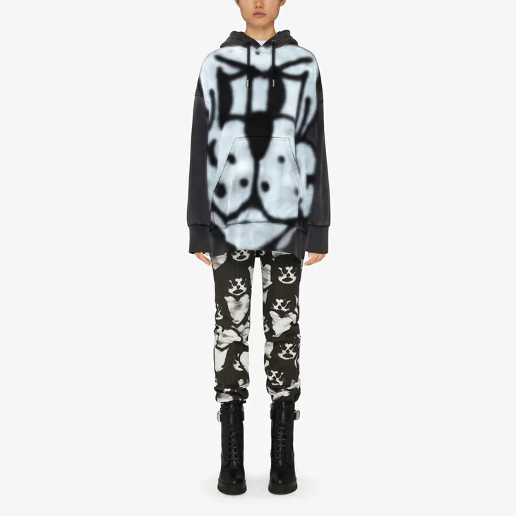 Givenchy X Chito Oversized Hoodie With Tag Effect Dog Print 'Black'-1