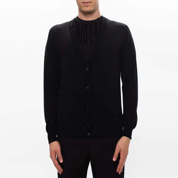 EMPORIO ARMANI V Neck Knitted Cardigan-3