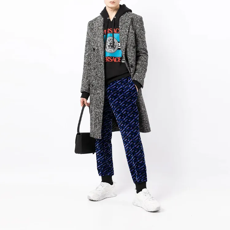 VERSACE La Greca Print Chenille Trackpants-2