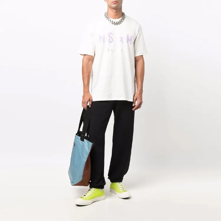MSGM Logo Printed Track Pants-3