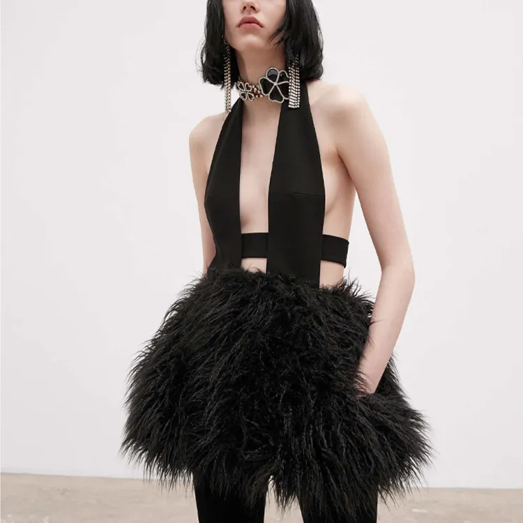 SAINT LAURENT Sleeveless Dresses Women's Black-2