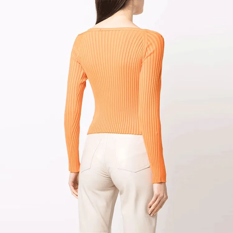 Jacquemus Slim Fit Sweater Women's Orange-3