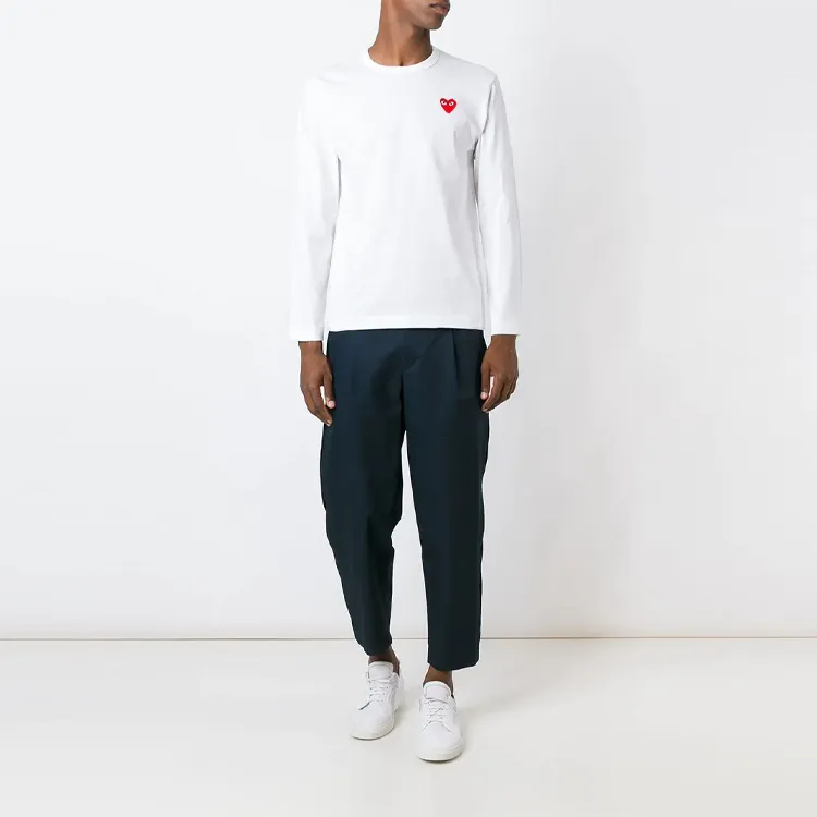 CDG Play T Shirts Men White-1