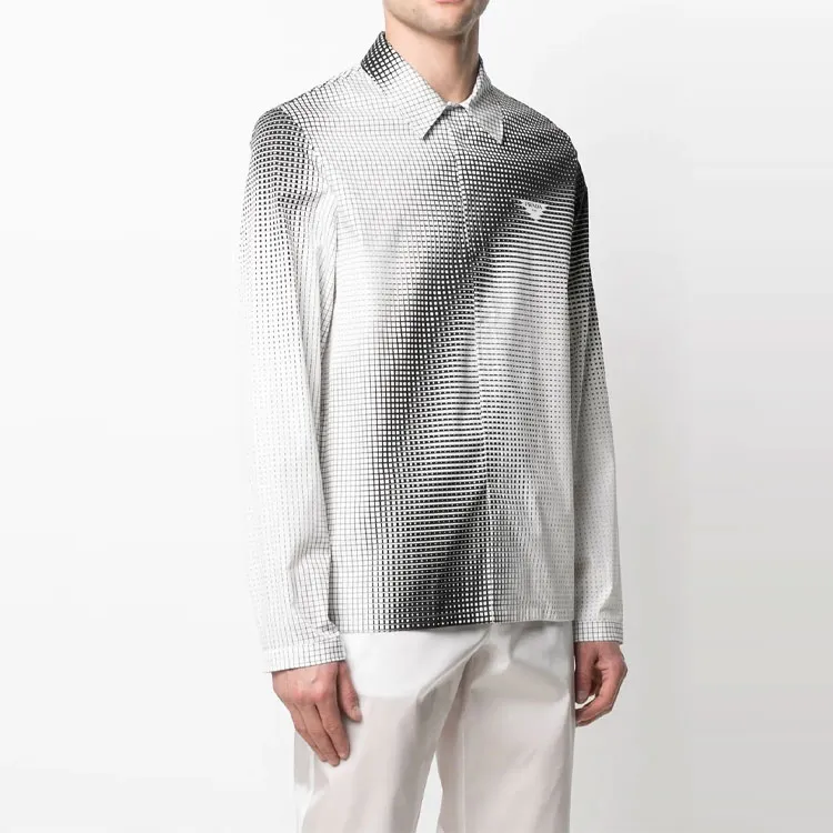 PRADA Shirts Men Gray-3