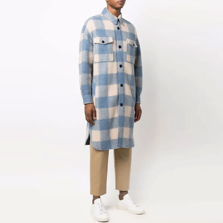 ISABEL MARANT Coats Men Blue-3
