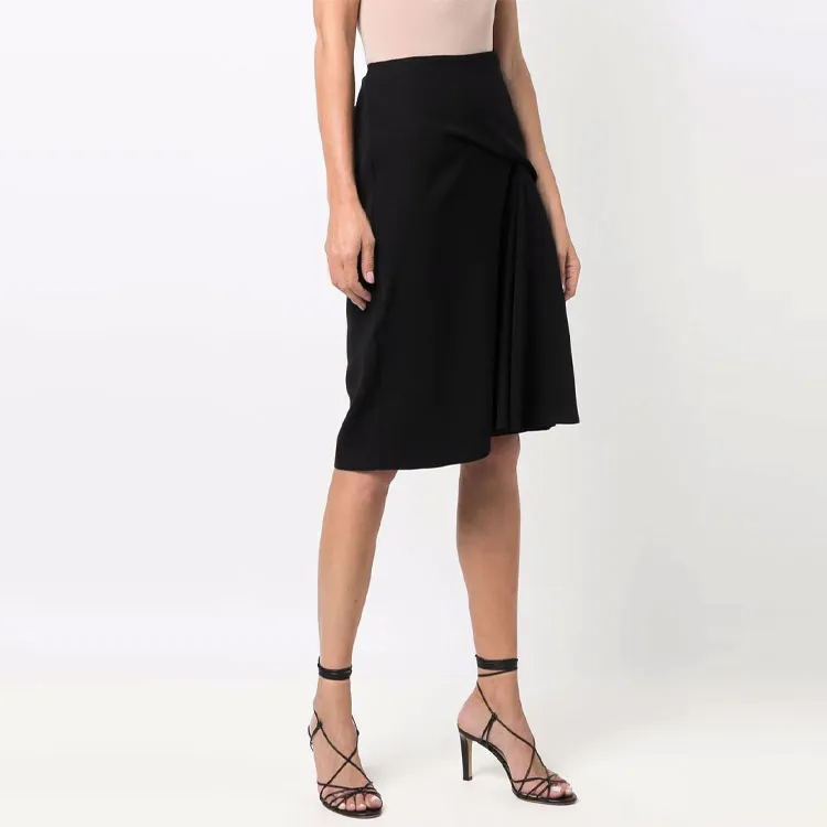 VERSACE High Waist Pinch Pleated Skirt-2