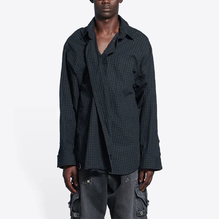 Balenciaga Shirts Men Dark Green-3