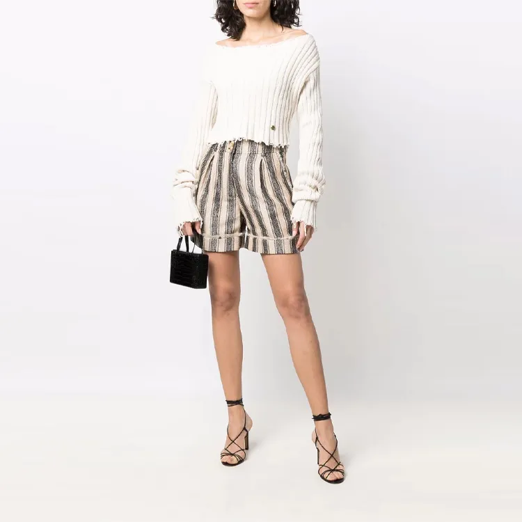 BALMAIN Striped Pique Shorts-3