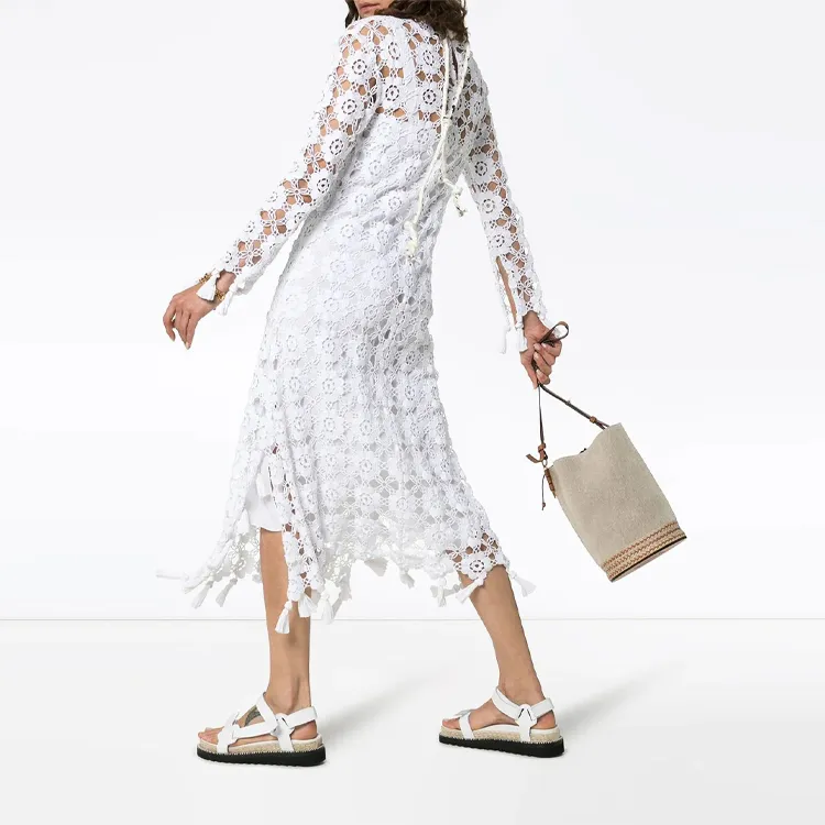 Chloé Long-Sleeved Dresses Women's White-3