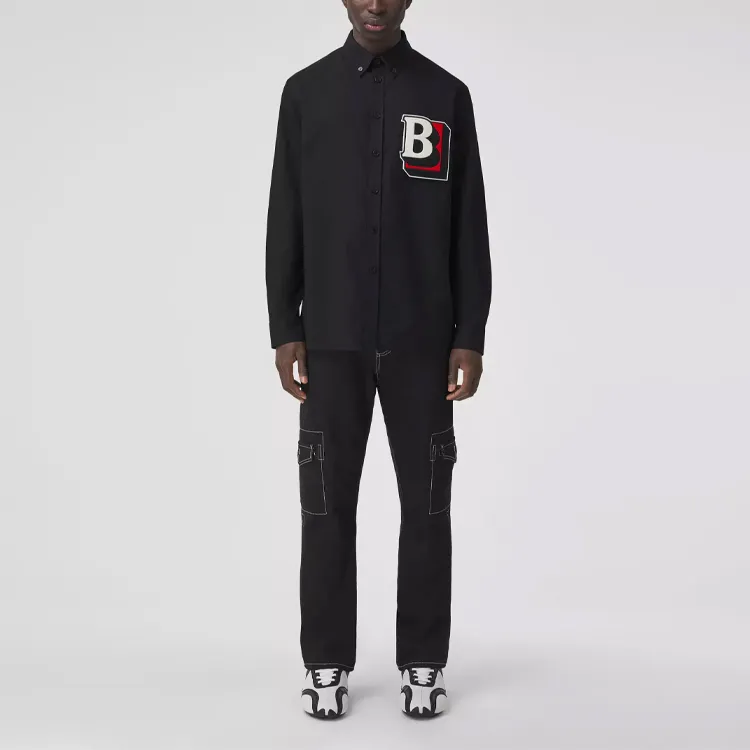 Burberry Long Sleeved Shirts Men's Black 80481181-1