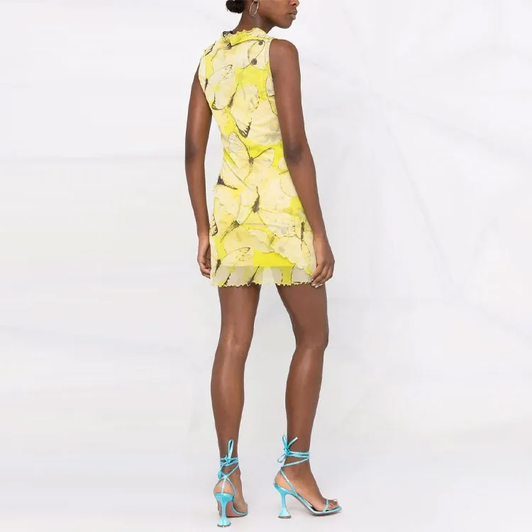Blumarine Sleeveless Dresses Women's Yellow-2