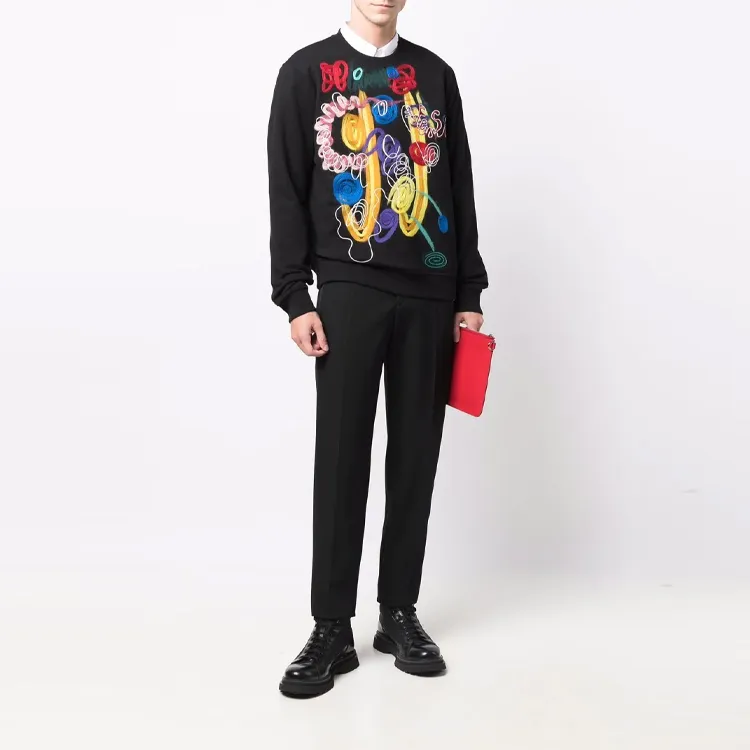FENDI Sweatshirts Men Black-3